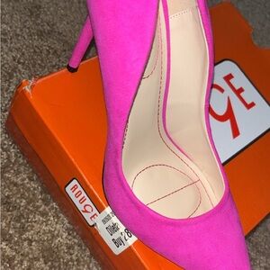 Rouge Helium Pink Peep-Toe Stiletto Heels